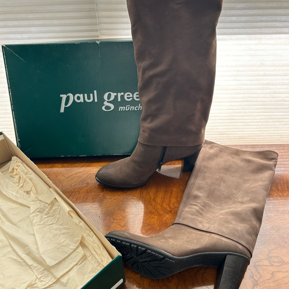 Paul Green Chocolate Heeled Boots